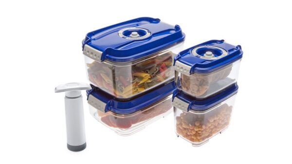 STATUS - Σετ μικρά δοχεία συντήρησης τροφίμων σε κενό αέρος με αντλία, 5 τμχ.Λευκό - Image 9