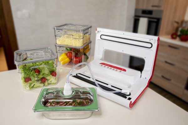 Status – Ημιεπαγγελματική συσκευή συντήρησης τροφίμων σε κενό αέρος SOLID 300, λευκή. - Image 4