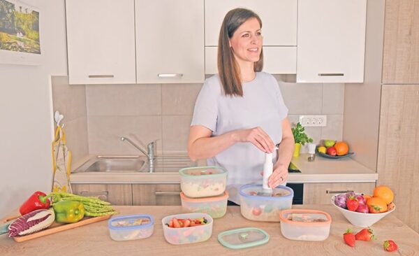 Status,δοχείο συντήρησης τροφίμων σε κενό αέρος 0.9 l ,Fresko,mint green - Image 8