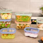 Status,Σετ γυάλινων δοχείων με επαναφ.αντλία BVP50 ,Viva, mint green