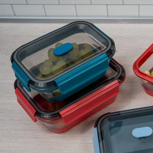 LURCH, Πτυσσόμενο αεροστεγές δοχείο φαγητού σιλικόνης 1,2L, πετρόλ - Image 5