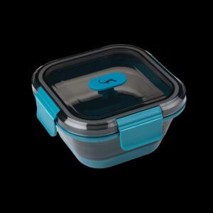 LURCH, Πτυσσόμενο αεροστεγές δοχείο φαγητού σιλικόνης 500 mL,πετρόλ