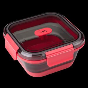 LURCH, Πτυσσόμενο αεροστεγές δοχείο φαγητού σιλικόνης 700 mL,ψυχρό ροζ