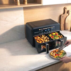 Wartmann WM-2511 AF – Αεροφριτέζα Υπέρυθρης Τεχνολογίας με Κεραμικό Διπλό Κάδο 11L