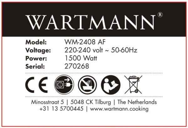 Wartmann 6L, Airfryer Ceramic, WM-2408, 3 έτη εγγύηση. - Image 5