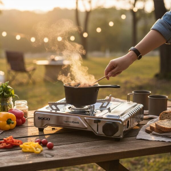 SOGO SS-10280 – NOMADCOOK Ανοξείδωτη Εστία Υγραερίου Camping 2,2 kW με Βαλιτσάκι - Image 6